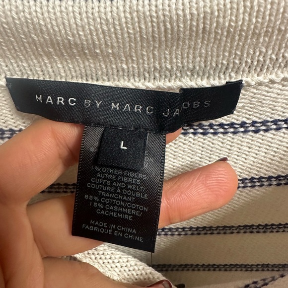 Marc By Marc Jacobs Navy and Cream Striped Dress - Picture 5 of 9